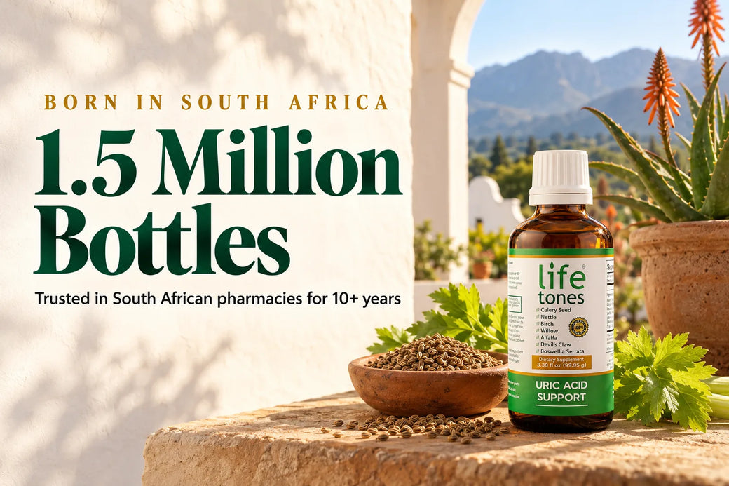 Born in South Africa: 1.5 million bottles, trusted in South African pharmacies for 10+ years