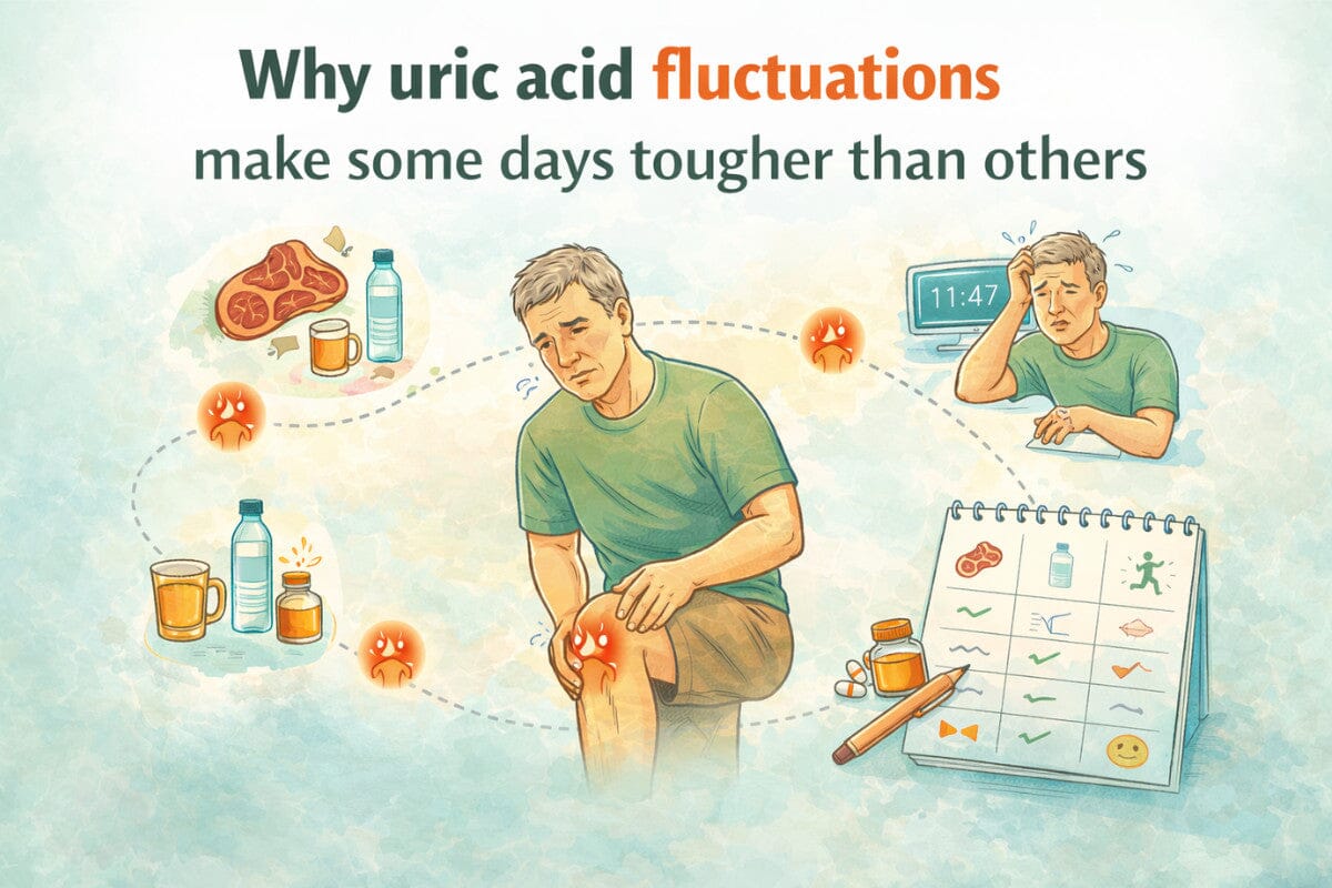 Why uric acid fluctuations make some days tougher than others.