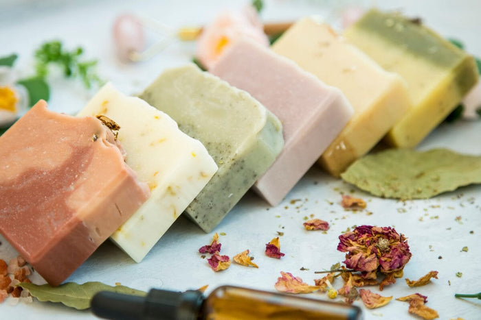 colorful organic natural soap bars