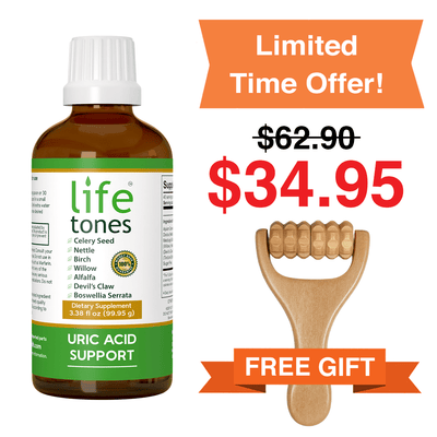 Buy Uric Acid Support Tincture,  Get a Free Wooden Massager