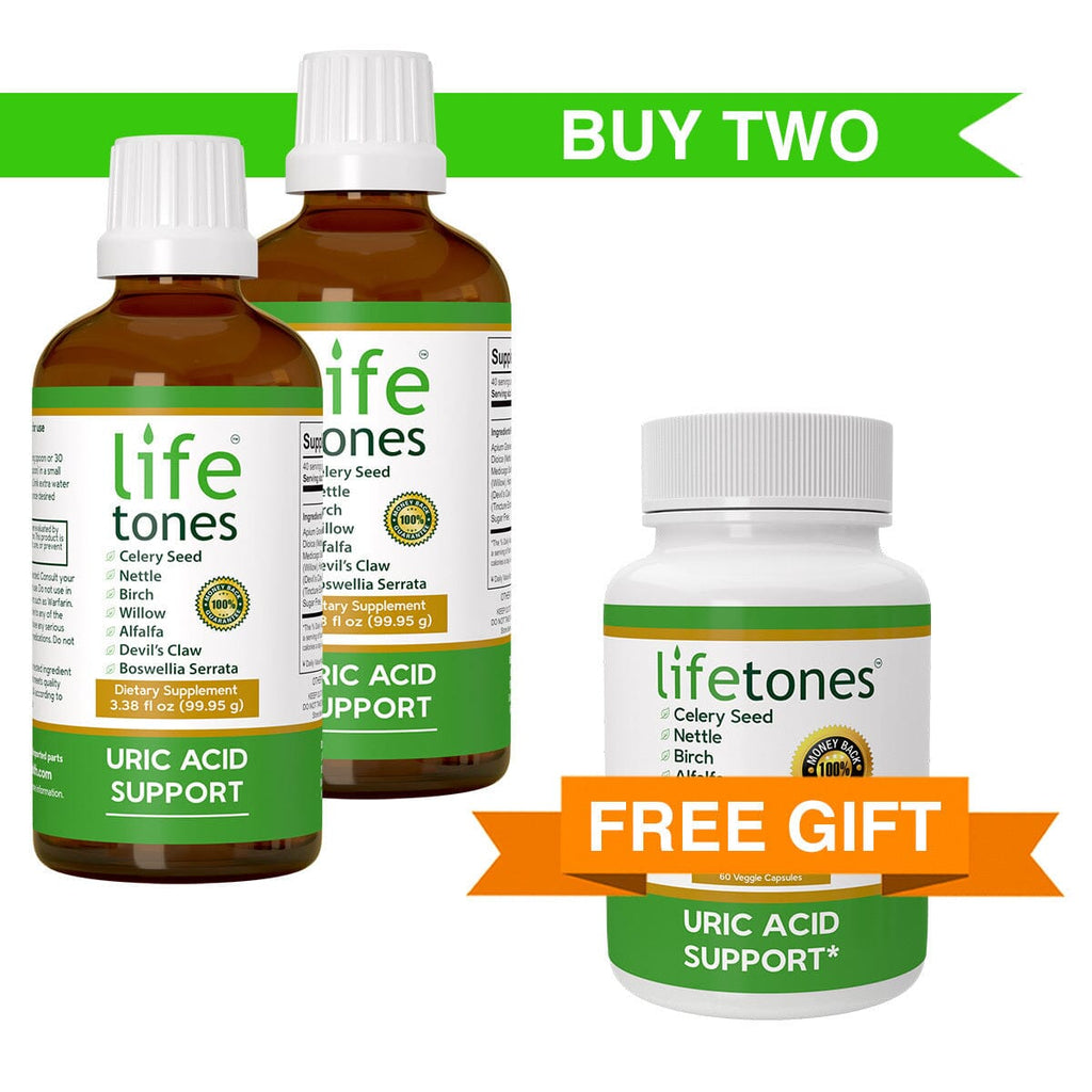 Buy 2 Uric Acid Support Tinctures, Get Capsules Free!