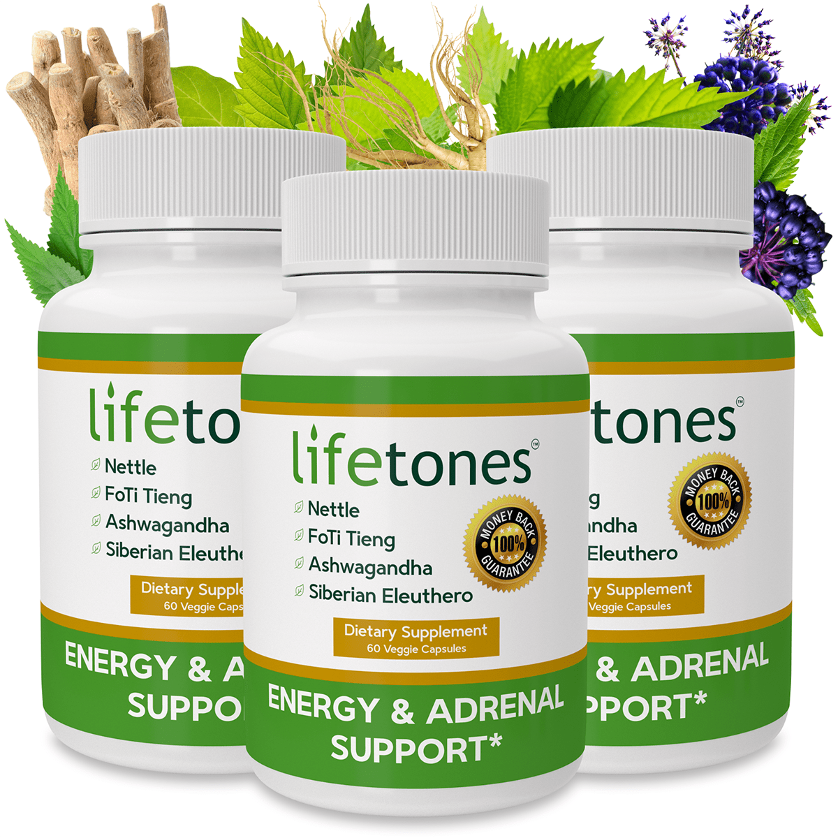 Lifetones Energy & Adrenal Support Capsules | Subscribe & Save