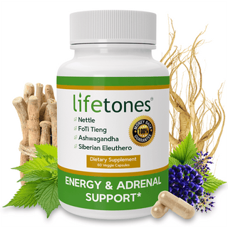 Lifetones Energy and Adrenal Support Capsules bottle