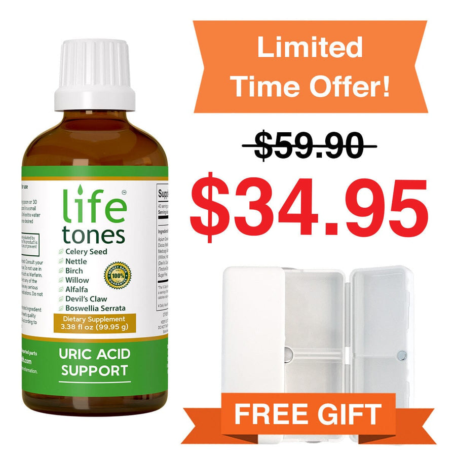 Buy Uric Acid Support Tincture,  Get a Free Supplement Case