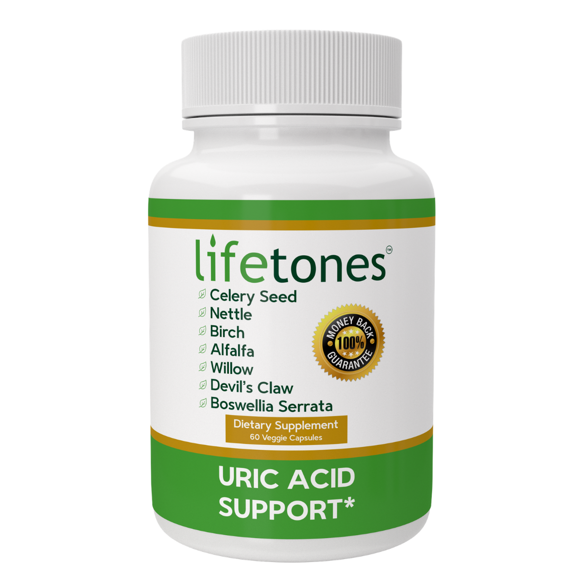 1 bottle of Lifetones Uric Acid Support Capsules