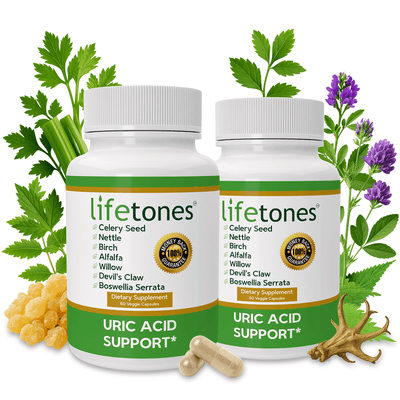 Lifetones Uric Acid Support | 60 Capsules | 2-Pack