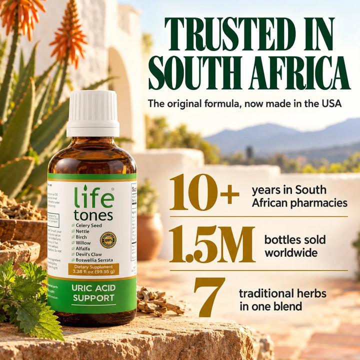 Trusted in South Africa: 10+ years in South African pharmacies, 1.5 million bottles sold worldwide, 7 traditional herbs in one blend