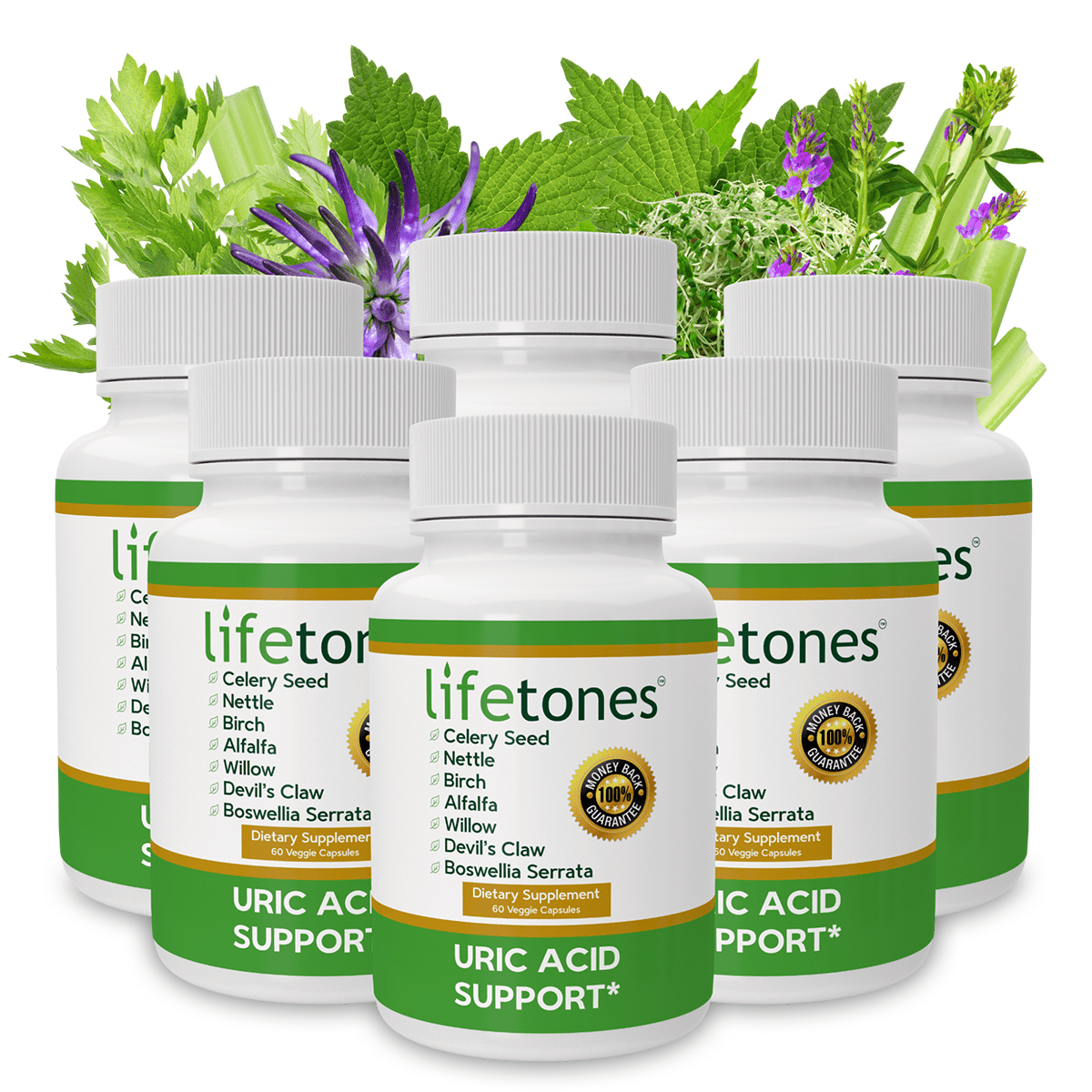 Lifetones Uric Acid Support | 60 Capsules | 6 Pack